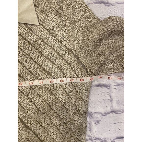 Gold Button Up Blouse Vintage Pleats Collection Pings Imports XL Glam Retro 70s - Picture 8 of 10